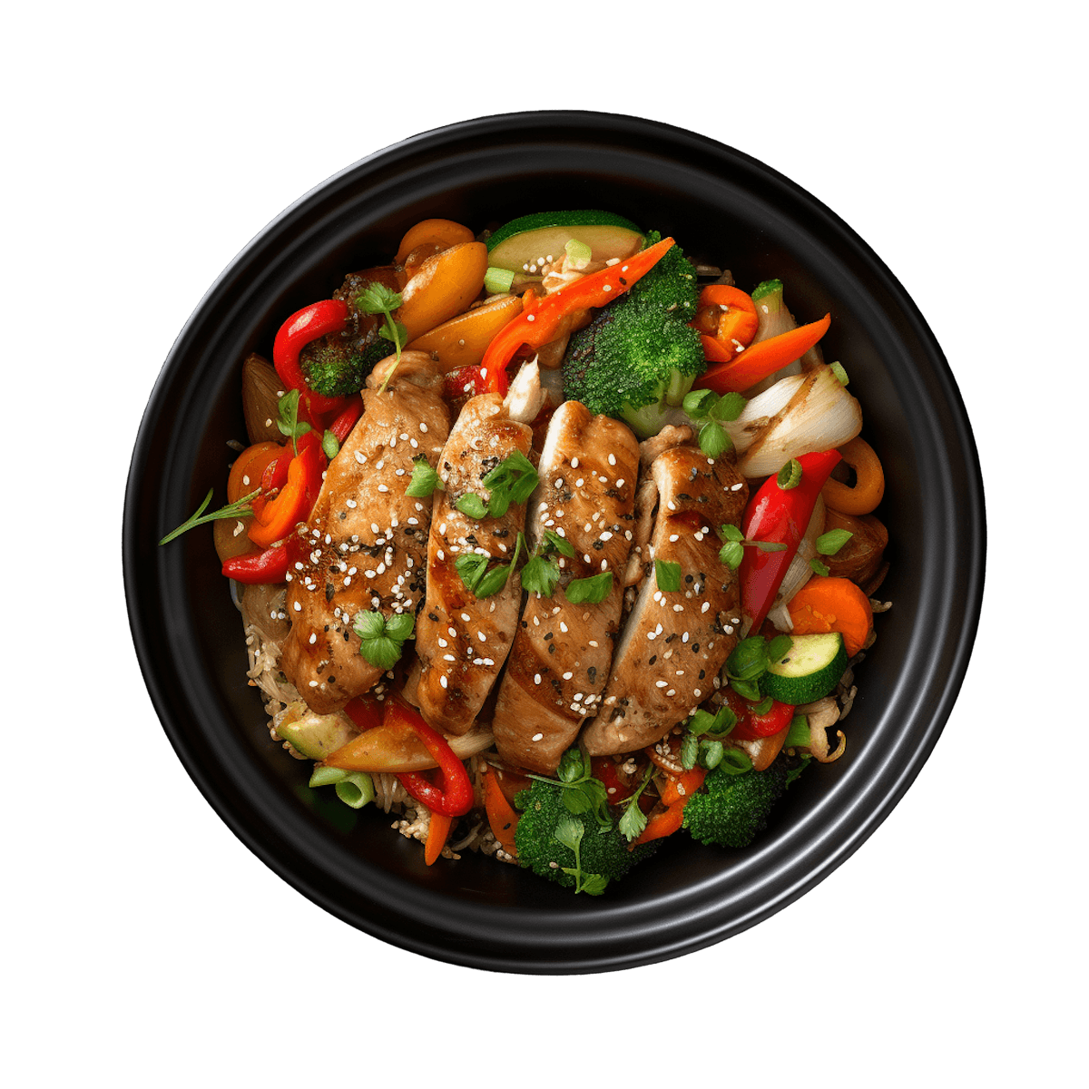 Chicken bowl with vegetables